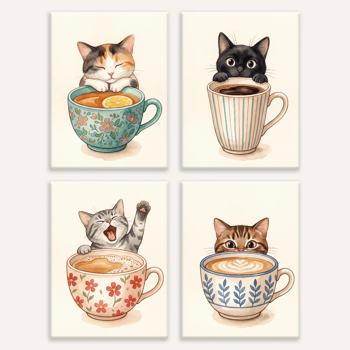 Coffee Cup Kittens | 4 Mini Kits