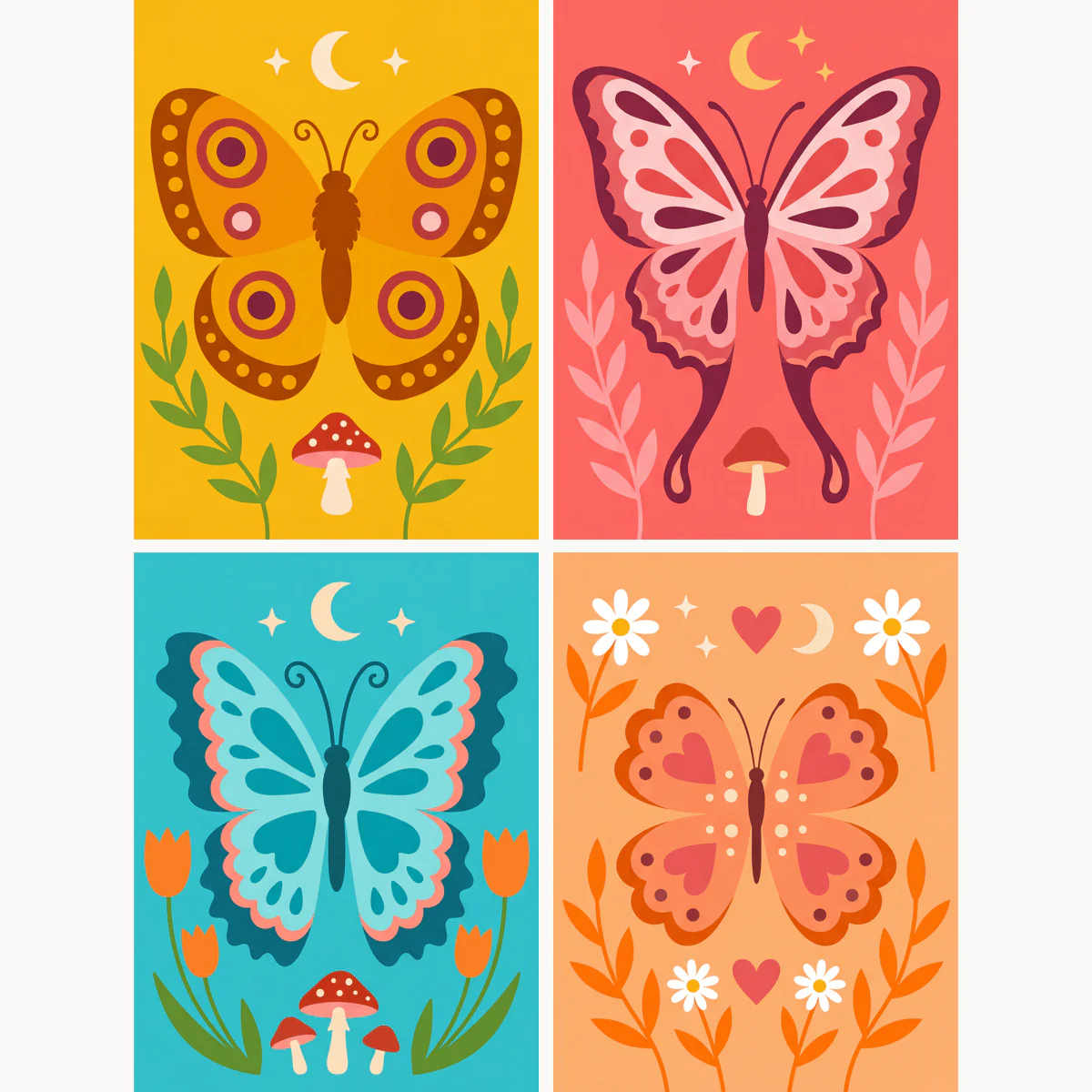 Folk Art Butterflies | 4 Mini Kits - Image 2