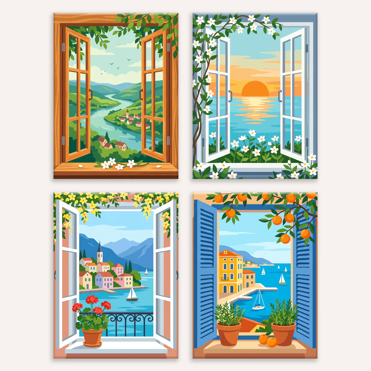 Window Views Vol. 2 | 4 Mini Kits